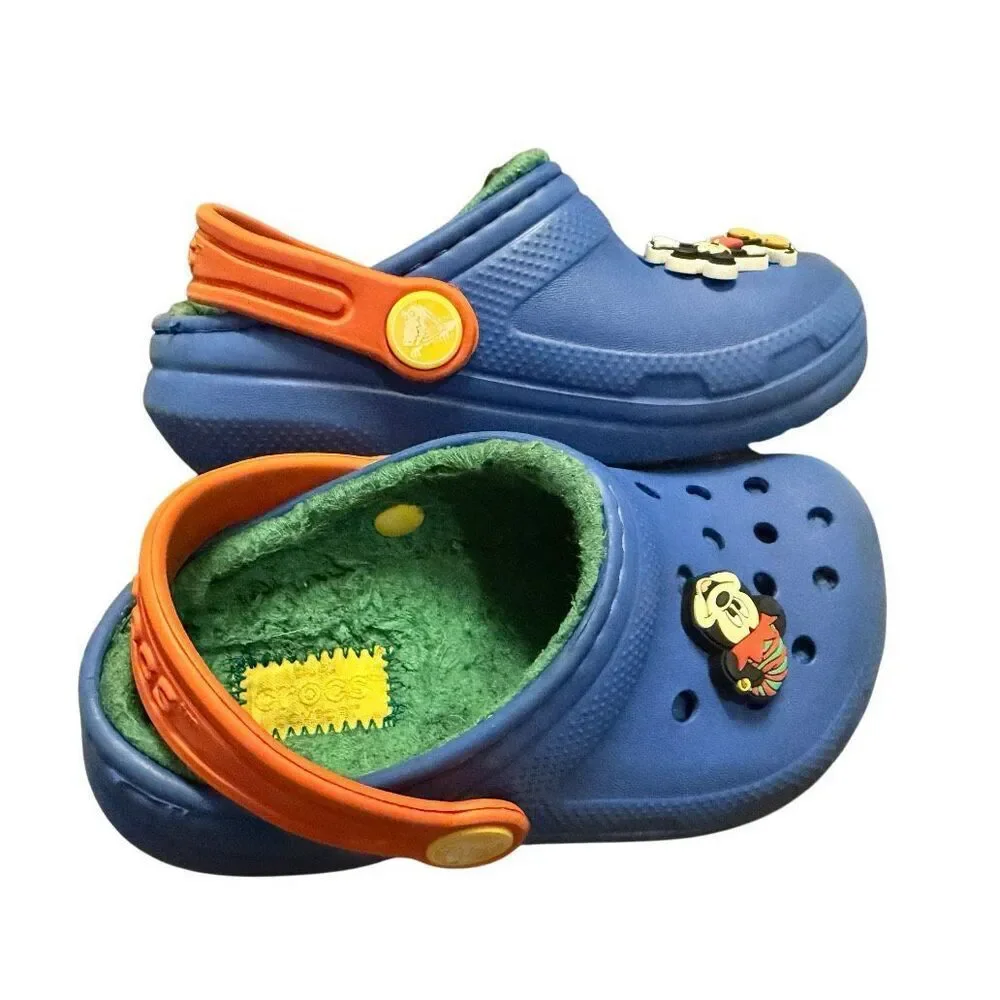 Crocs Kids Classic Lined Clogs Little Kids Sz. 6 Summertime Mickey Mouse